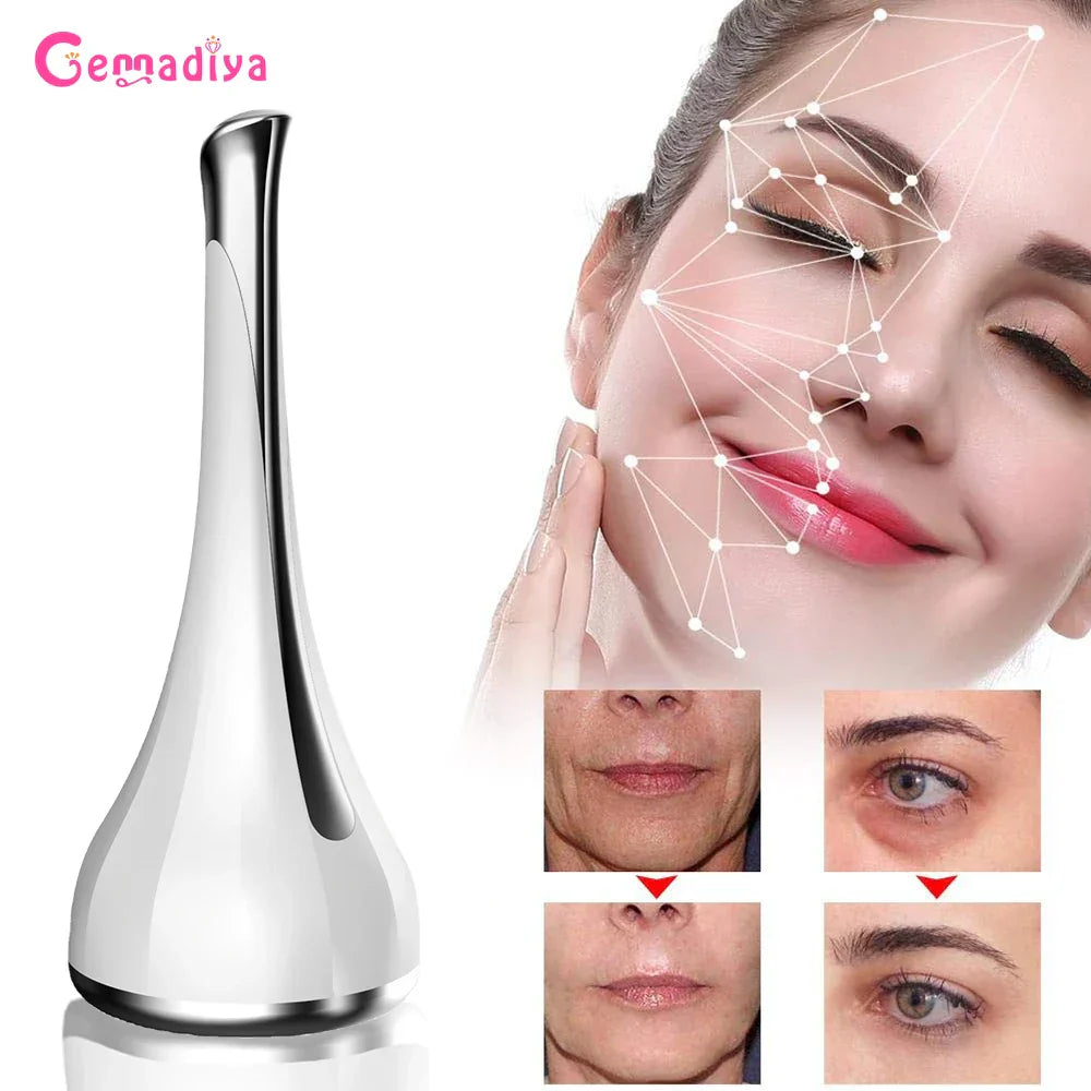 Magnetic Induction Facial Massager: 2-in-1 Micro-Current Face Lift & Skin Tightening Device | Ergonomic Dumbbell Design