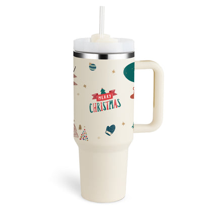 Stainless Steel Spill-Proof Vacuum Insulated Coffee Tumbler with Lid – 40 oz Travel Mug for Car, Gym, Office