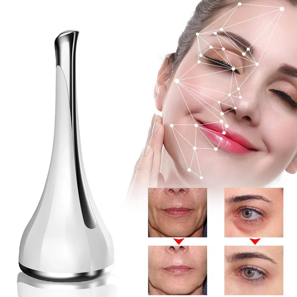 Magnetic Induction Facial Massager: 2-in-1 Micro-Current Face Lift & Skin Tightening Device | Ergonomic Dumbbell Design