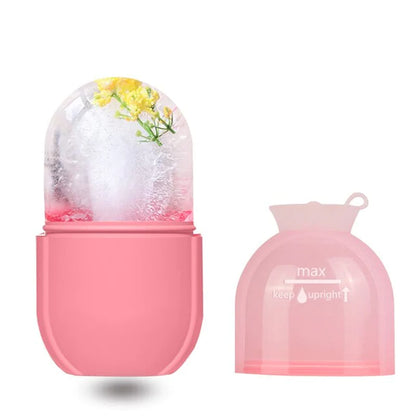 Ice Roller for Face Eyes and Neck Ice Cube Mold Skin Care Gua Sha Beauty Tool for Depuffing, Brightening and Facial Treatment