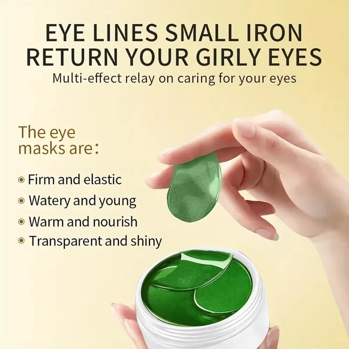 60Pcs Seaweed Hyaluronic Acid Eye Mask Collagen Eye Patch for Dark Circles Puffy Eyes Anti Wrinkle Eye Care Treatment
