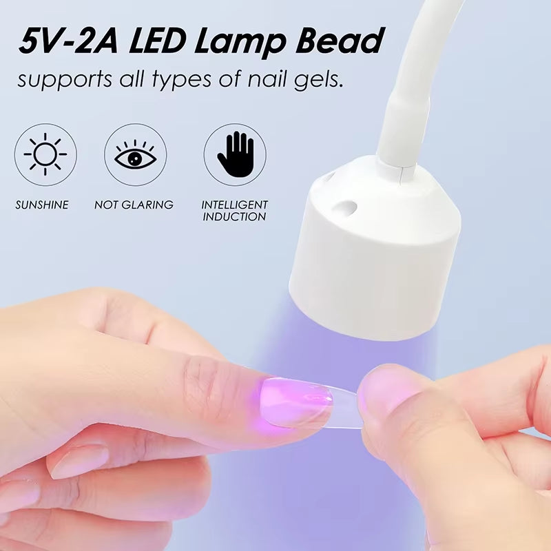 Mini UV LED Nail Dryer Lamp Foldable USB Gel Polish Curing Light Portable Nail Art Dryer