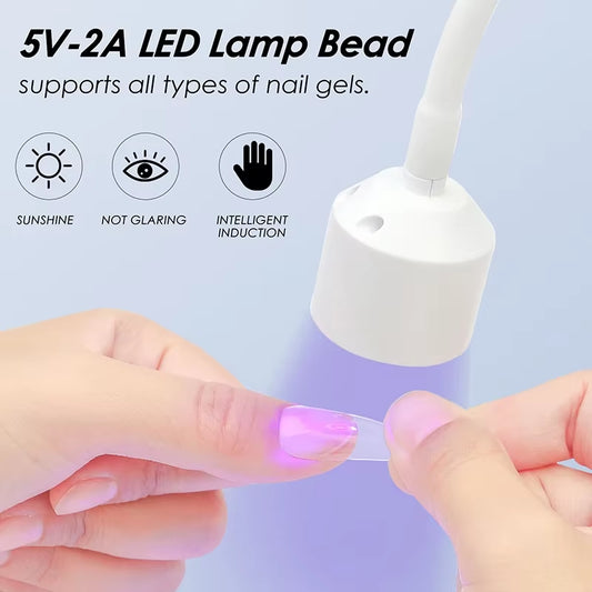 Mini UV LED Nail Dryer Lamp Foldable USB Gel Polish Curing Light Portable Nail Art Dryer