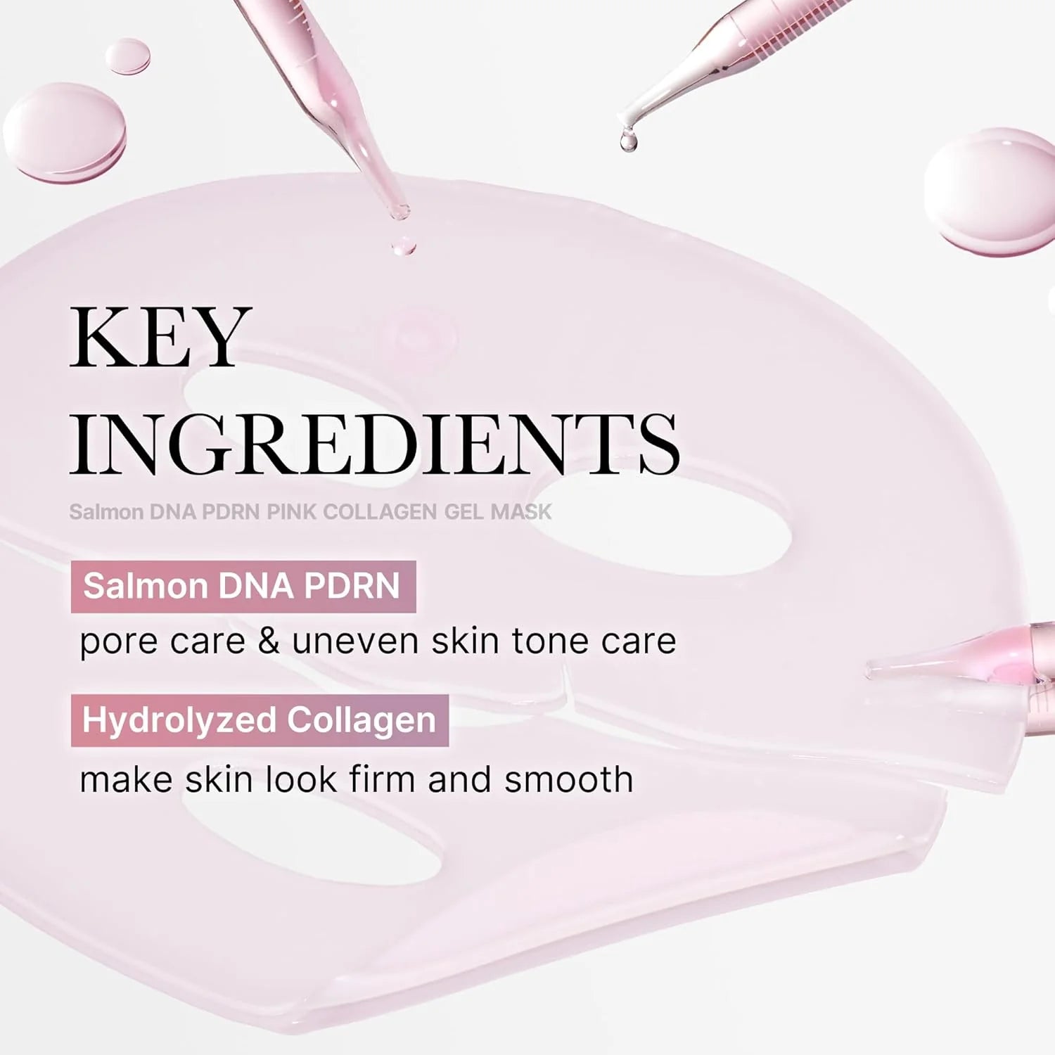 Medicube Salmon DNA PDRN Pink Collagen Gel Mask (4 Pack) – Hydrating Korean Sheet Mask for Firm, Glowing Skin