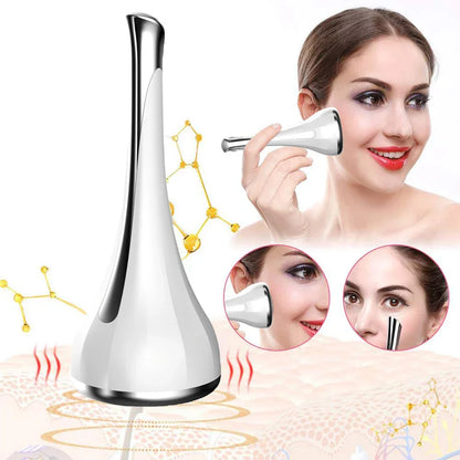 Magnetic Induction Facial Massager: 2-in-1 Micro-Current Face Lift & Skin Tightening Device | Ergonomic Dumbbell Design