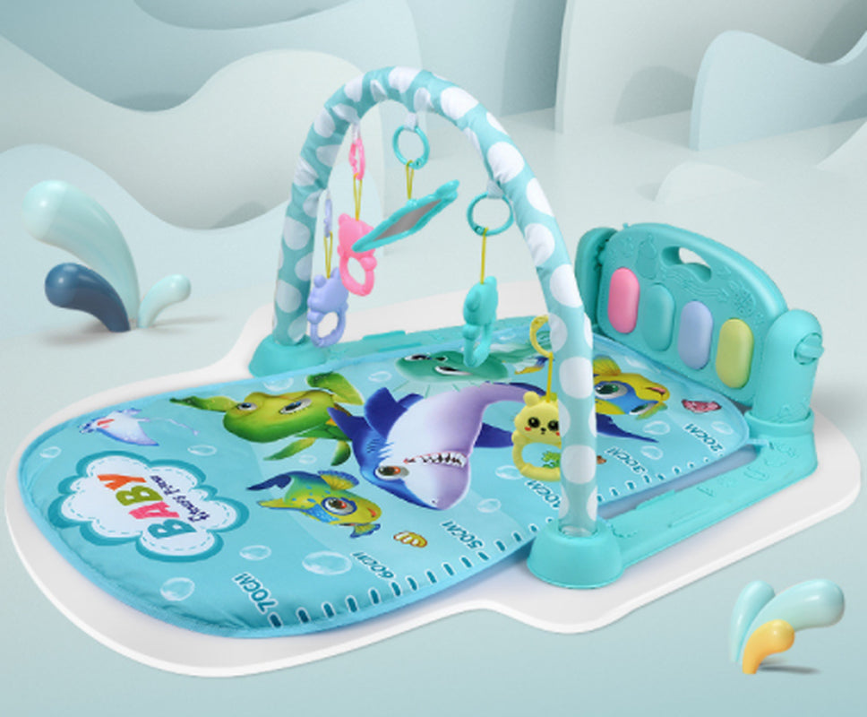 Baby Play Mat with Piano Keyboard – Musical Activity Gym & Crawling Mat, Educational Infant Toy with Hanging Rack for Newborns & Toddlers