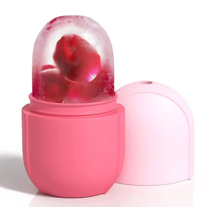 Ice Roller for Face Eyes and Neck Ice Cube Mold Skin Care Gua Sha Beauty Tool for Depuffing, Brightening and Facial Treatment