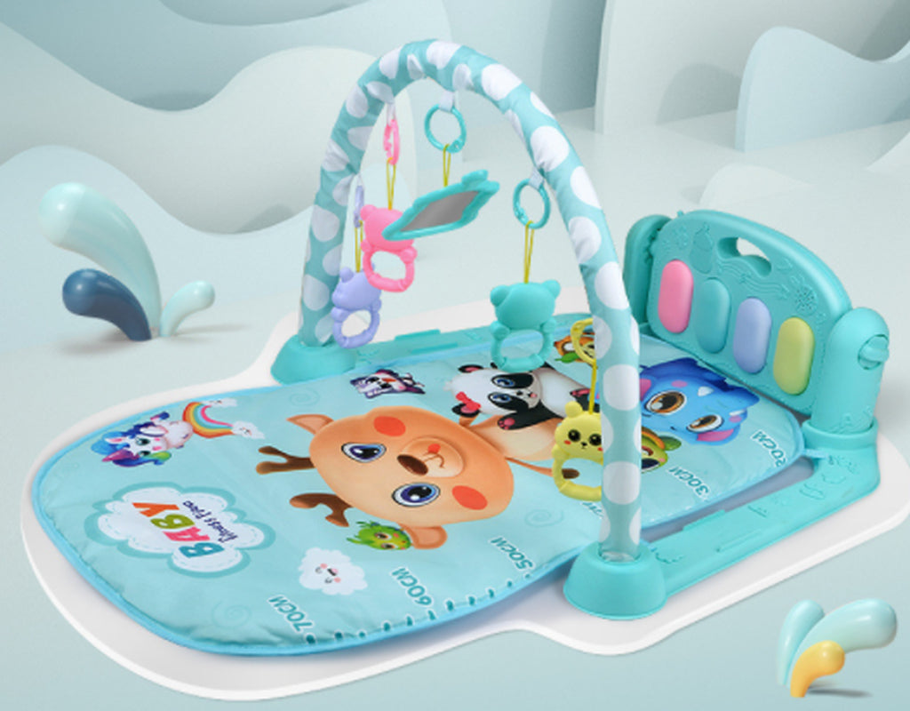 Baby Play Mat with Piano Keyboard – Musical Activity Gym & Crawling Mat, Educational Infant Toy with Hanging Rack for Newborns & Toddlers