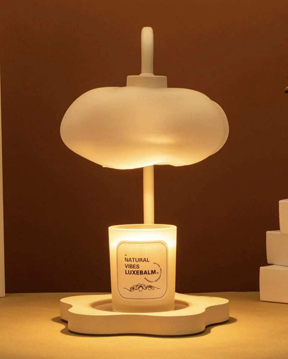 Convenient & Stylish Cloud shaped Candle Warmer with Timer - Perfect for Large Candles