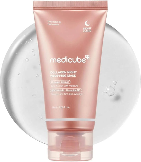 Medicube Collagen Night Wrapping Mask: Overnight Elasticity & Glass Skin Peeling Mask for Firming