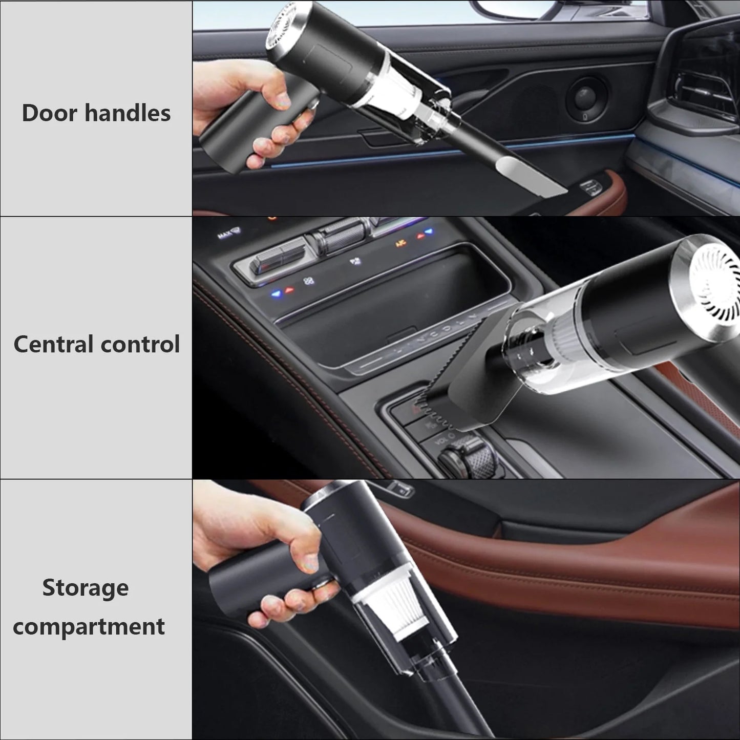 Portable Car Vacuum Cleaner | 120W High Power Cordless Handheld Mini Vacuum for Home & Auto | USB Rechargeable
