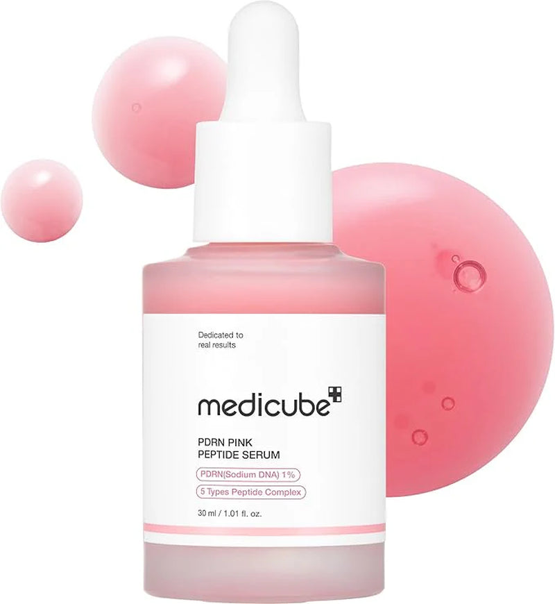 Medicube PDRN Pink Peptide Serum 30ml – Hydrating & Skin Barrier Care Facial Serum