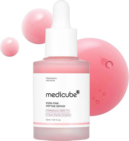 Medicube PDRN Pink Peptide Serum 30ml – Hydrating & Skin Barrier Care Facial Serum