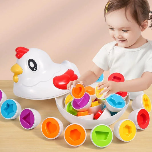 Montessori Egg Shape Sorter Toy – Baby Learning & Color Matching Educational Toy for Toddlers Ages 2–4