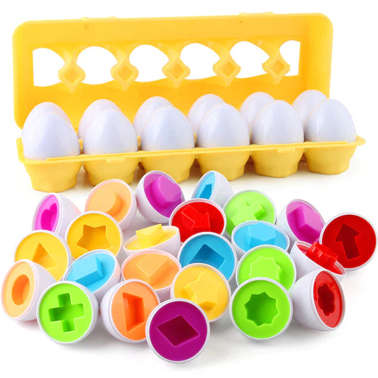 Montessori Egg Shape Sorter Toy – Baby Learning & Color Matching Educational Toy for Toddlers Ages 2–4