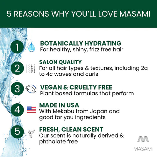 MASAMI Mekabu Hydrating Styling Cream: Anti-Frizz & Deep Moisture for All Hair Types