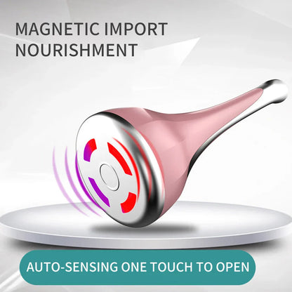 Magnetic Induction Facial Massager: 2-in-1 Micro-Current Face Lift & Skin Tightening Device | Ergonomic Dumbbell Design