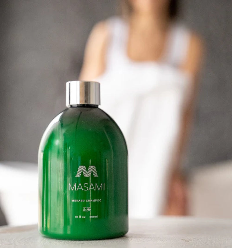 MASAMI Mekabu Hydrating Shampoo – Japanese Seaweed Shampoo for Hydration, Shine & Frizz Control
