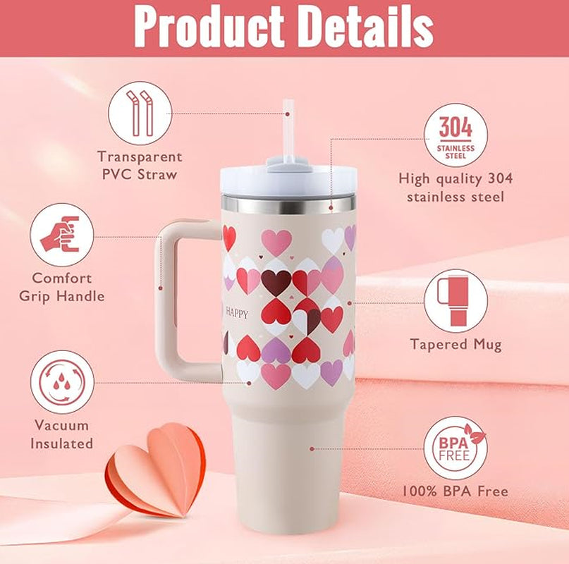 Stainless Steel Spill-Proof Vacuum Insulated Coffee Tumbler with Lid – 40 oz Travel Mug for Car, Gym, Office