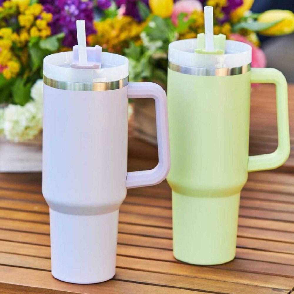 Stainless Steel Spill-Proof Vacuum Insulated Coffee Tumbler with Lid – 40 oz Travel Mug for Car, Gym, Office