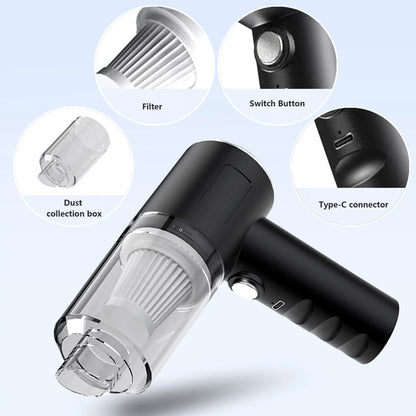 Portable Car Vacuum Cleaner | 120W High Power Cordless Handheld Mini Vacuum for Home & Auto | USB Rechargeable