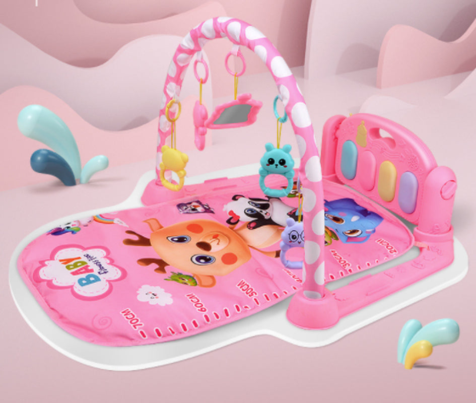 Baby Play Mat with Piano Keyboard – Musical Activity Gym & Crawling Mat, Educational Infant Toy with Hanging Rack for Newborns & Toddlers