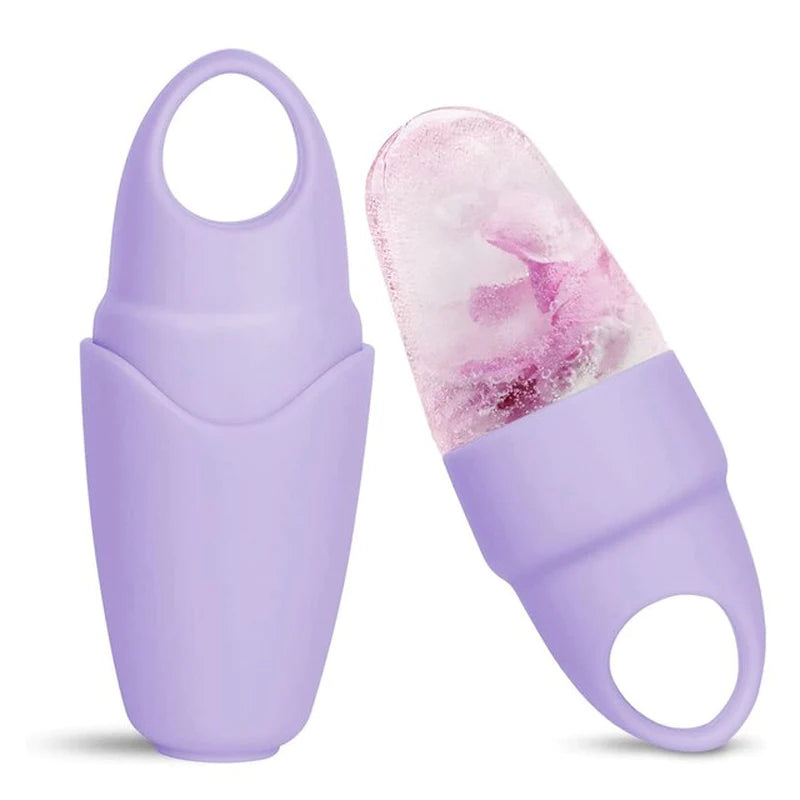 Ice Roller for Face Eyes and Neck Ice Cube Mold Skin Care Gua Sha Beauty Tool for Depuffing, Brightening and Facial Treatment