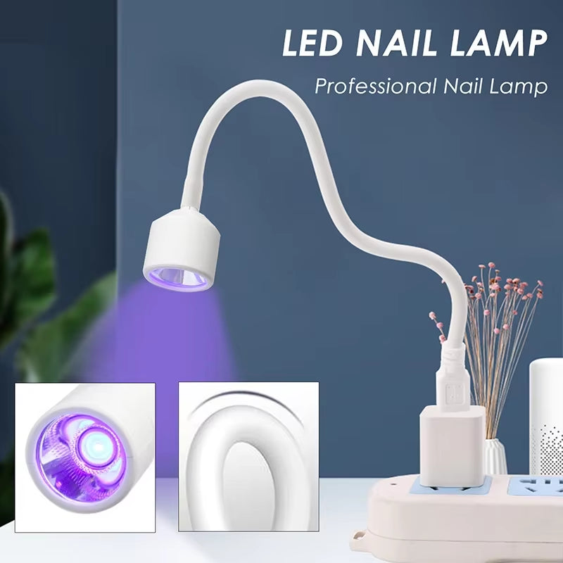 Mini UV LED Nail Dryer Lamp Foldable USB Gel Polish Curing Light Portable Nail Art Dryer