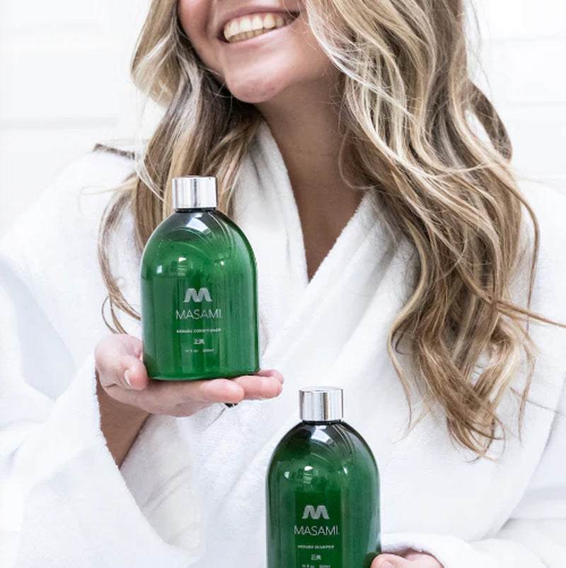 MASAMI Mekabu Hydrating Shampoo – Japanese Seaweed Shampoo for Hydration, Shine & Frizz Control