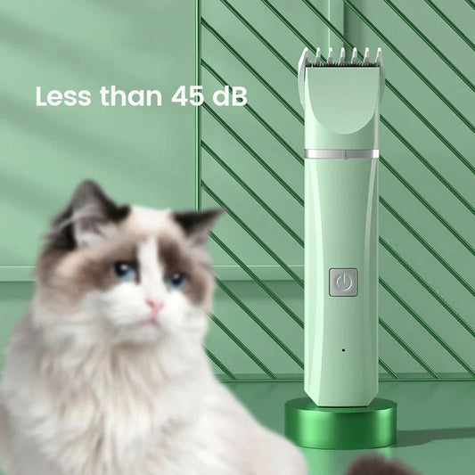 4-in-1 Electric Pet Grooming Kit – Dog & Cat Hair Trimmer, Clippers & Nail Grinder