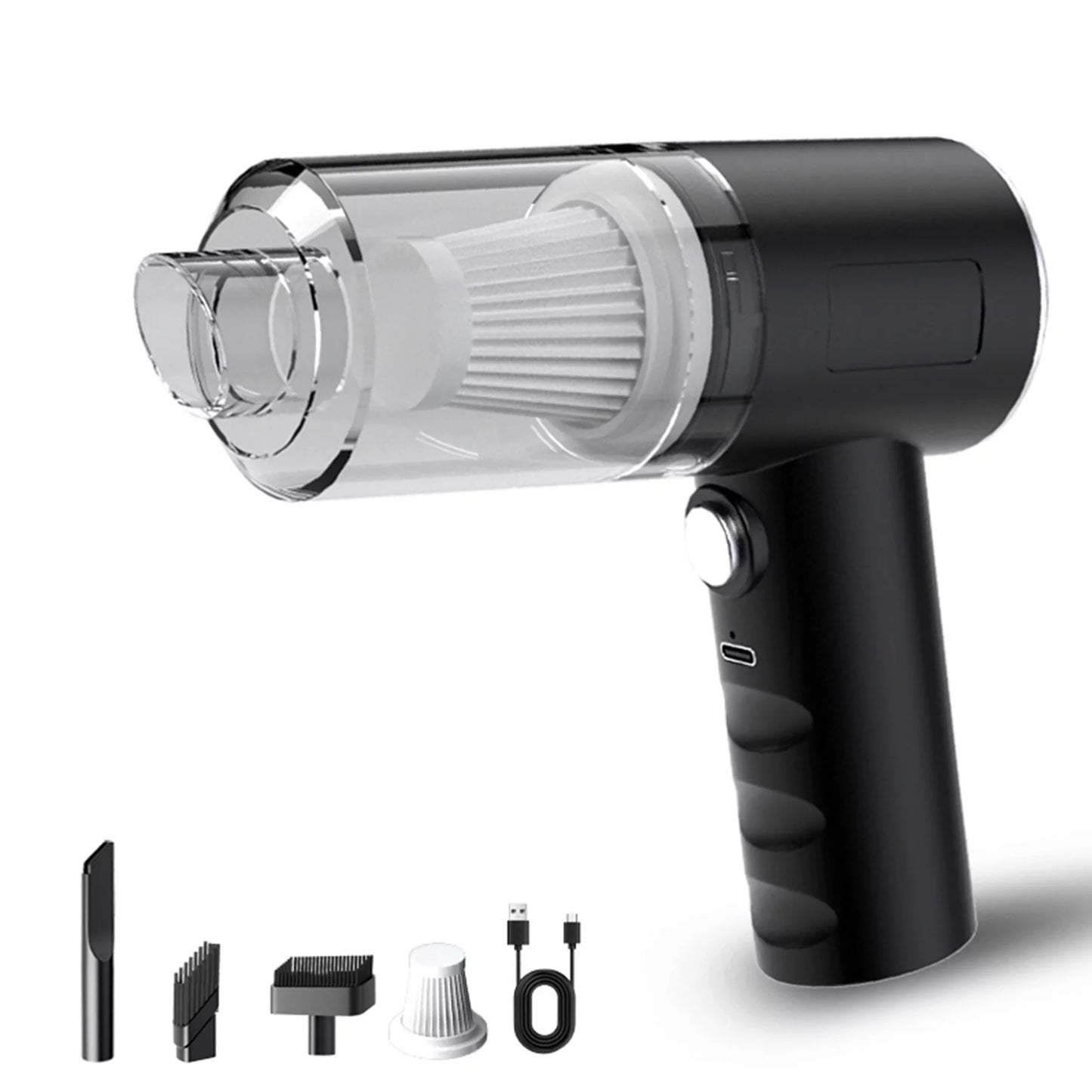 Portable Car Vacuum Cleaner | 120W High Power Cordless Handheld Mini Vacuum for Home & Auto | USB Rechargeable