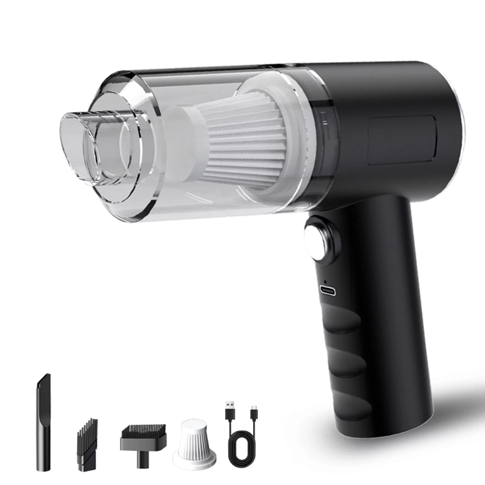 Portable Car Vacuum Cleaner | 120W High Power Cordless Handheld Mini Vacuum for Home & Auto | USB Rechargeable