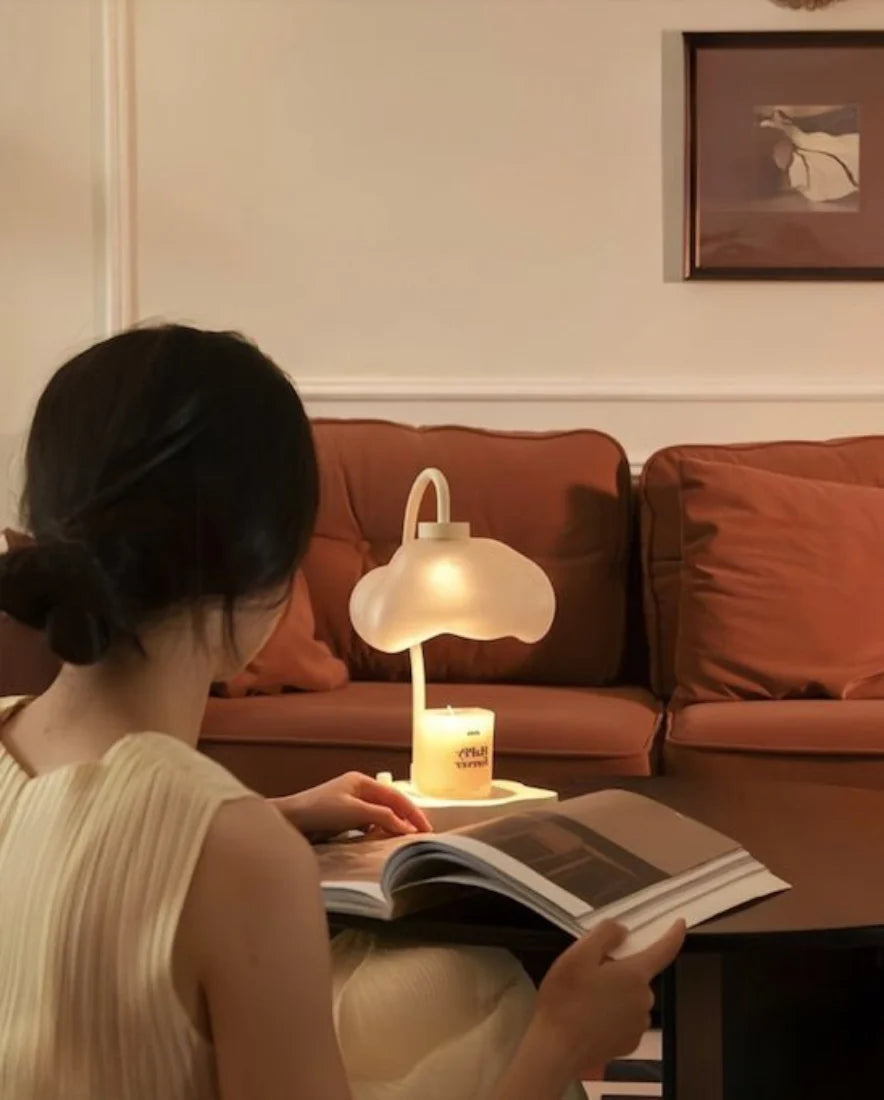 Convenient & Stylish Cloud shaped Candle Warmer with Timer - Perfect for Large Candles