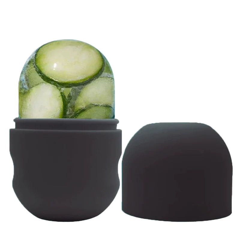 Ice Roller for Face Eyes and Neck Ice Cube Mold Skin Care Gua Sha Beauty Tool for Depuffing, Brightening and Facial Treatment