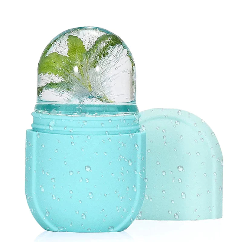 Ice Roller for Face Eyes and Neck Ice Cube Mold Skin Care Gua Sha Beauty Tool for Depuffing, Brightening and Facial Treatment
