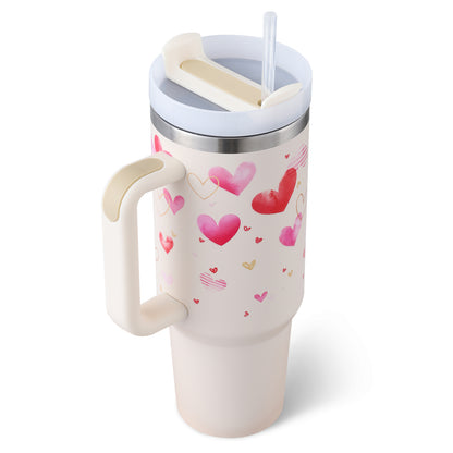 Stainless Steel Spill-Proof Vacuum Insulated Coffee Tumbler with Lid – 40 oz Travel Mug for Car, Gym, Office