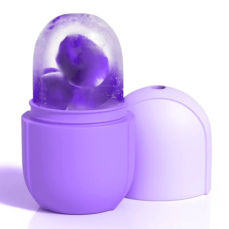 Ice Roller for Face Eyes and Neck Ice Cube Mold Skin Care Gua Sha Beauty Tool for Depuffing, Brightening and Facial Treatment