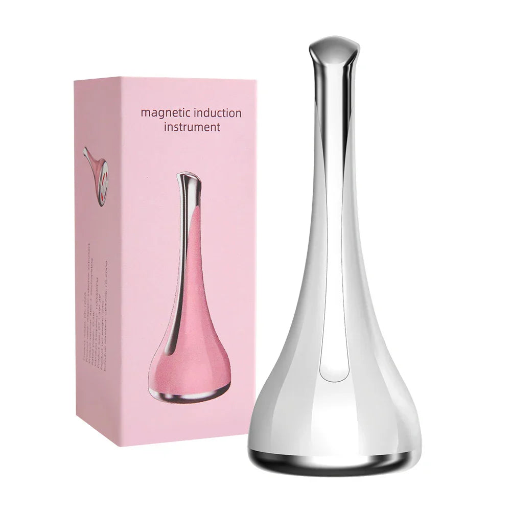 Magnetic Induction Facial Massager: 2-in-1 Micro-Current Face Lift & Skin Tightening Device | Ergonomic Dumbbell Design