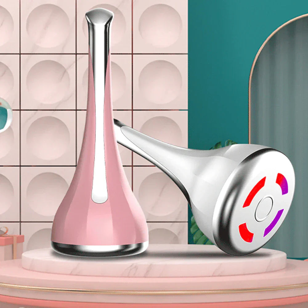 Magnetic Induction Facial Massager: 2-in-1 Micro-Current Face Lift & Skin Tightening Device | Ergonomic Dumbbell Design