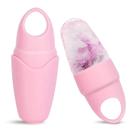 Ice Roller for Face Eyes and Neck Ice Cube Mold Skin Care Gua Sha Beauty Tool for Depuffing, Brightening and Facial Treatment