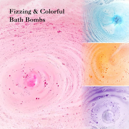Bath Bombs for Kids with Toys Inside, 9 Pcs Heart Imprint Bath Bomb for Women Toddler Girls, Kids Bath Bombs with Friendship Bracelets Inside, Christmas Birthday Gifts for Women Kid Stocking Stuffers