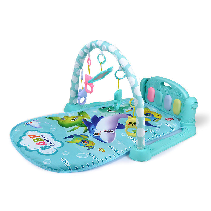 Baby Play Mat with Piano Keyboard – Musical Activity Gym & Crawling Mat, Educational Infant Toy with Hanging Rack for Newborns & Toddlers