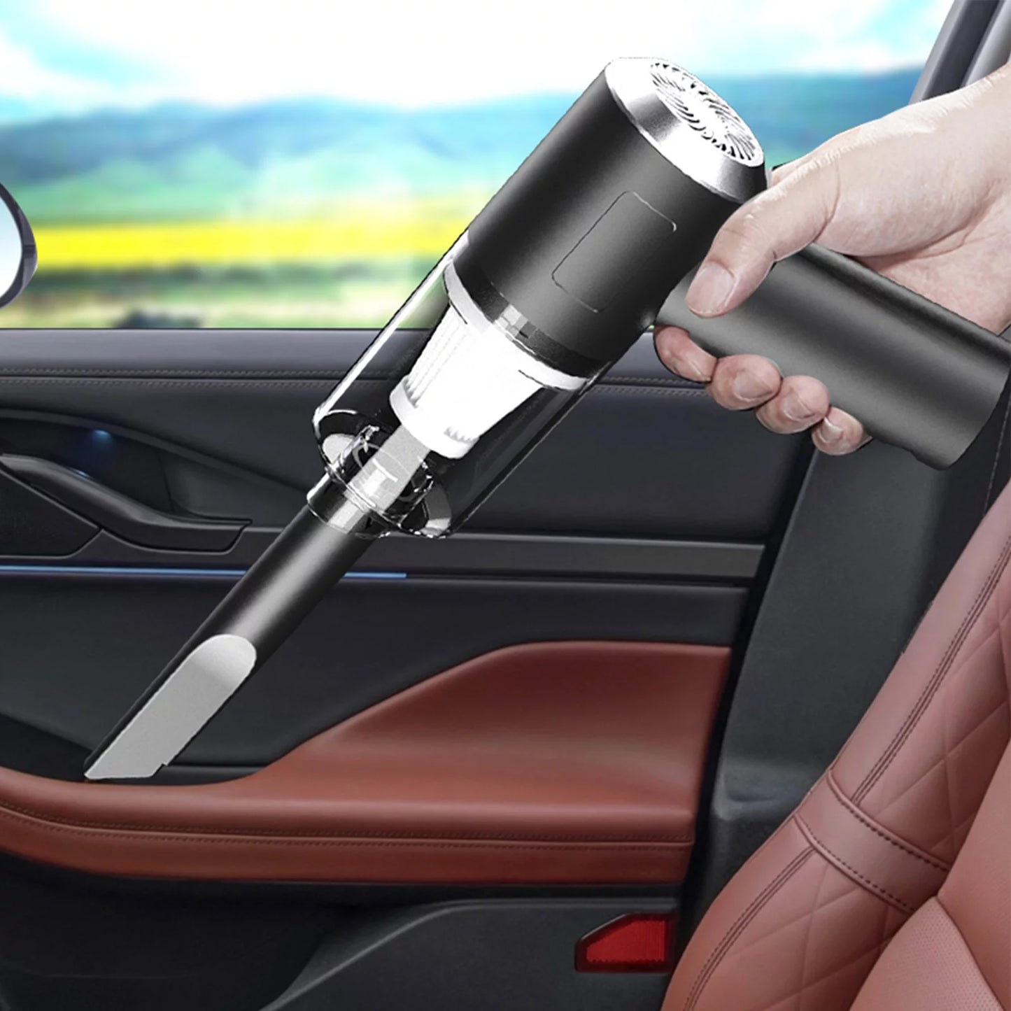 Portable Car Vacuum Cleaner | 120W High Power Cordless Handheld Mini Vacuum for Home & Auto | USB Rechargeable