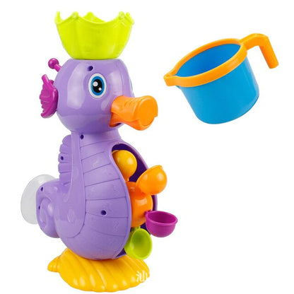 Cute Baby Bath Toys Set – Yellow Duck Waterwheel & Elephant Faucet Spray Toy for Kids Shower & Bath Time Play