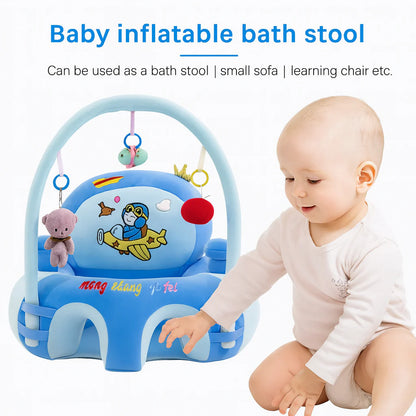 Baby Support Seat with Toy Arch – Soft Infant Floor Seat with Safety Harness for Sitting Support, Play & Development (3–12 Months)