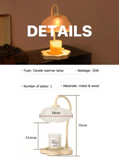 Convenient & Stylish Cloud shaped Candle Warmer with Timer - Perfect for Large Candles